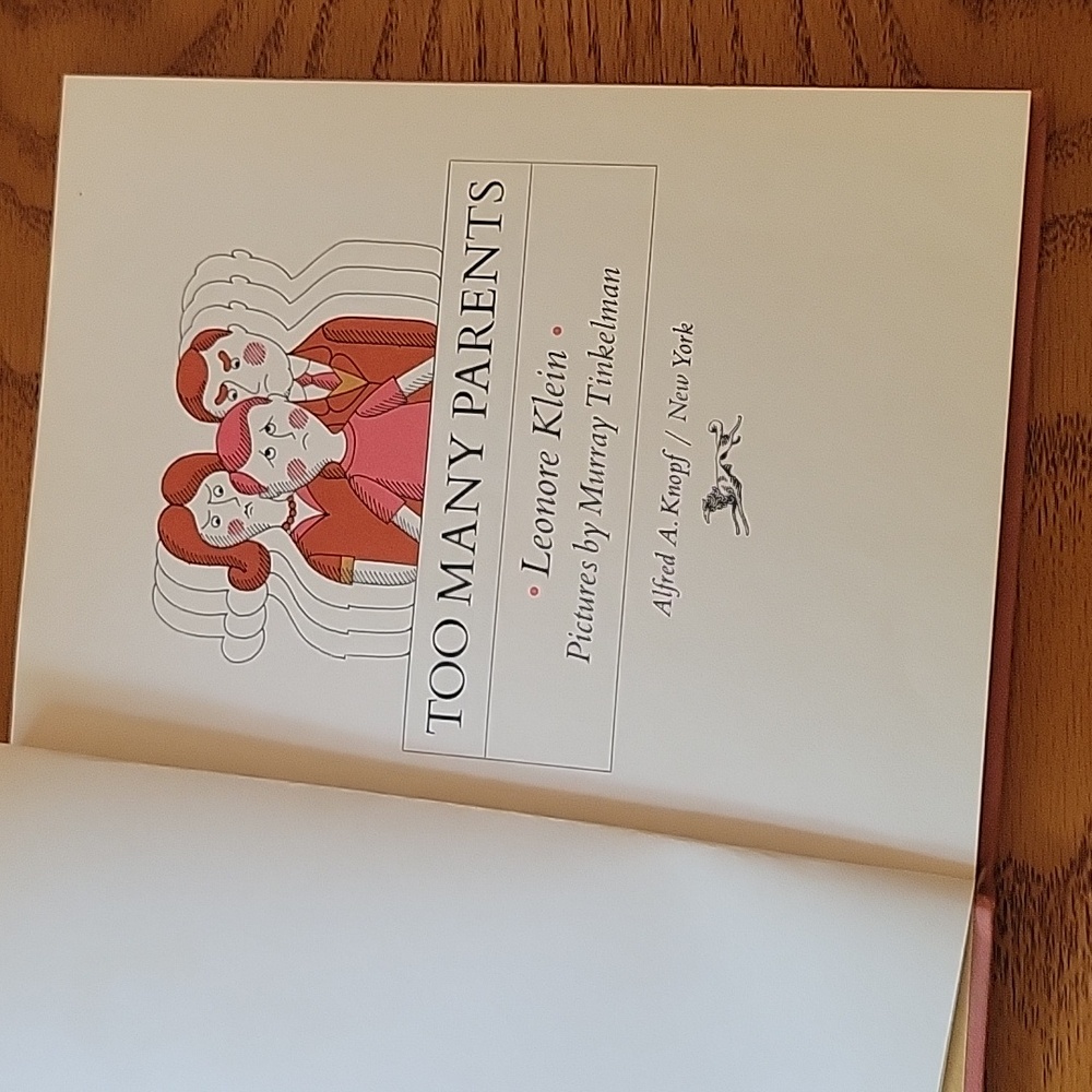Vintage Hardcover: Too Many Parents/Leonore Klein, EUC